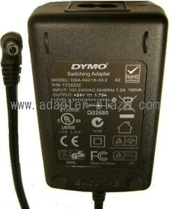 NEW Genuine DYMO 24V 1A DSA-041S-24 2 Switching Power Supply Adapter - Click Image to Close